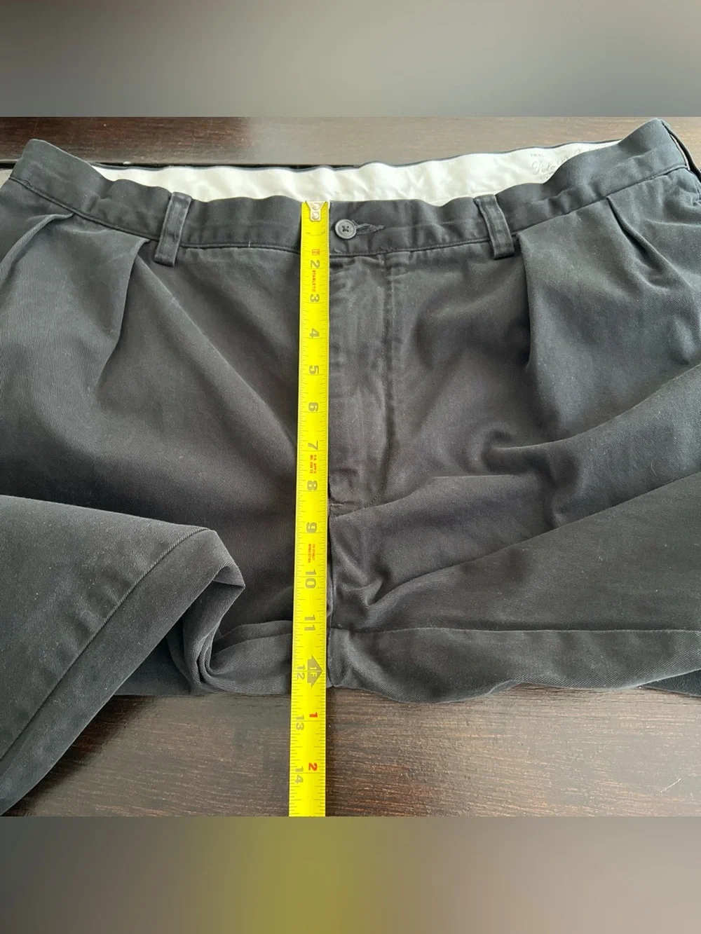 Polo Ralph Lauren Classic Fit Pleated Pants Black 100% Cotton Chino Men’s 38x32